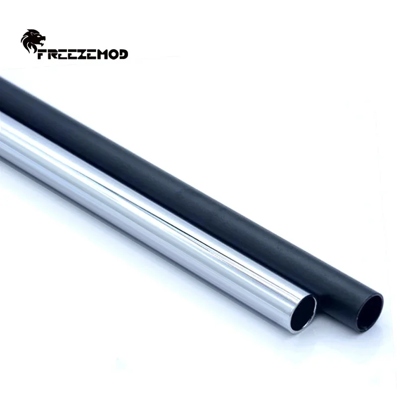 FREEZEMOD Waterkoeling Metalen Buis Aluminium Harde Pijp OD14mm Gezandstraalde Anode, 490mm Zwart/Zilver SLYG-L14