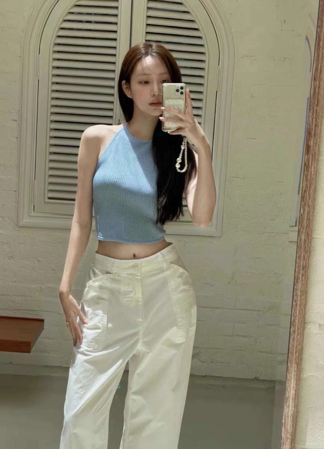 

Loose Casual Pants Women's Straight Leg Long Trousers with kets Comfortable Cotton 00% Faionable Korean Sle