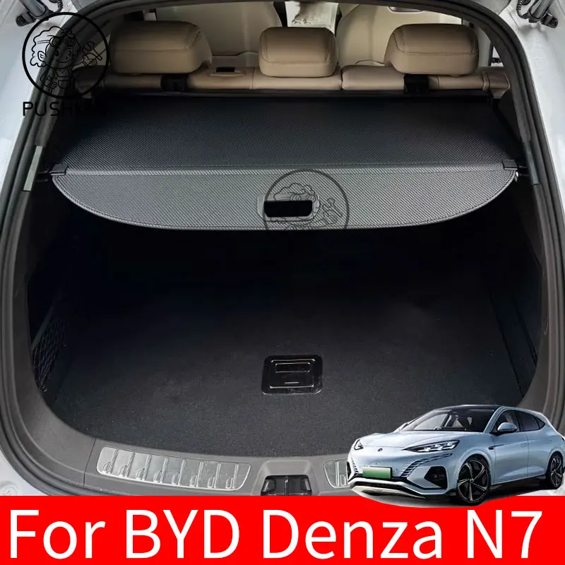 

For BYD Denza N7 2025 2024 2023 Car Trunk Curtain Cargo Cover Luggage Trey Partition Shelter Shielding Shades Auto Accessories