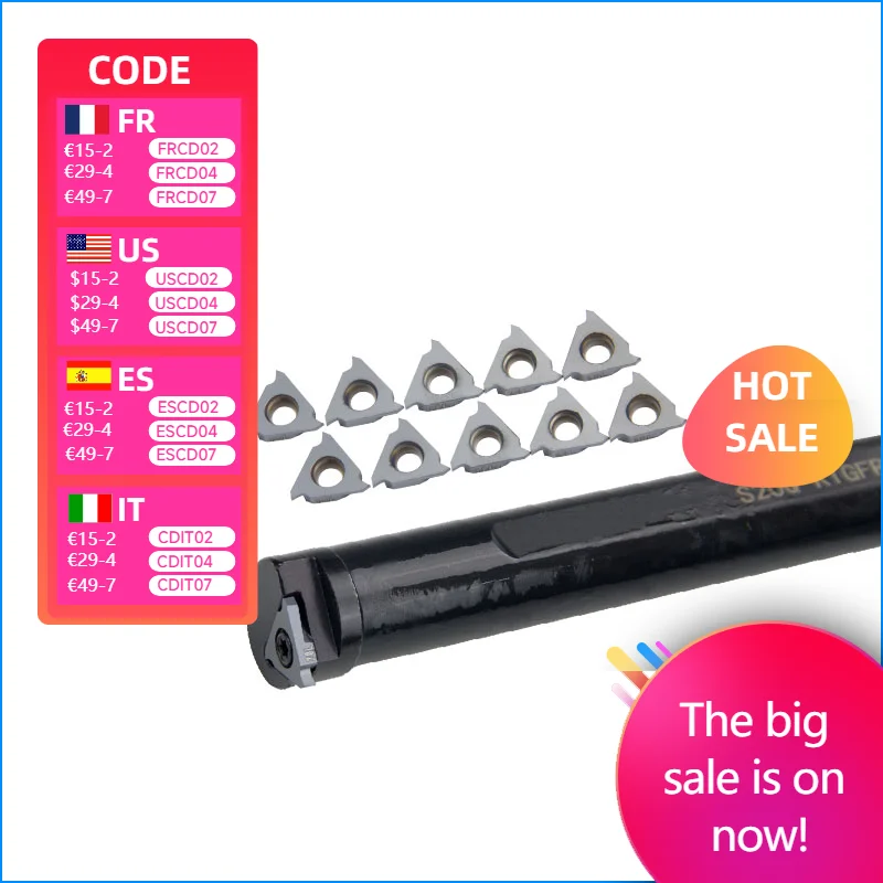 

1PC S16Q-KTGFR16 S32S-KTGFR16 CNC Lathe Machine Internal Grooving Turning Tools Slotting Tool TGF32R/L Holder for -KTGFR/L