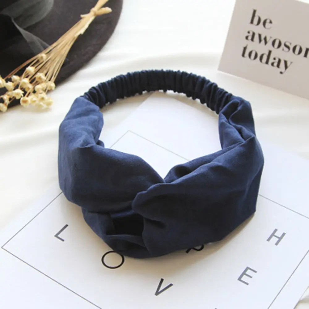 Lady Headdress Bow Headband Turban Elastic Headwear Head Wrap Women Hair Accessories Striped Hair Bands