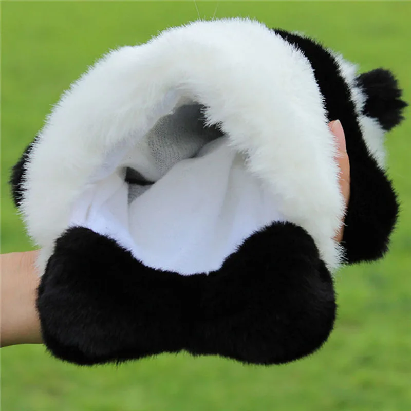 Schattige Panda Handpoppen voor kinderen Vertel verhaal Kostuum Kinderen Pluche voor Favoriete Halloween-cadeautjes Kinderen Mooi cadeau