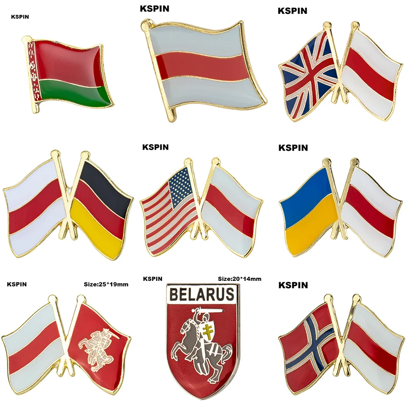 Odznaka z flagą Białoruś Broszka Natinal Przypinki do klapy Flaga Przypinki do klapy Odznaka z flagą kraju