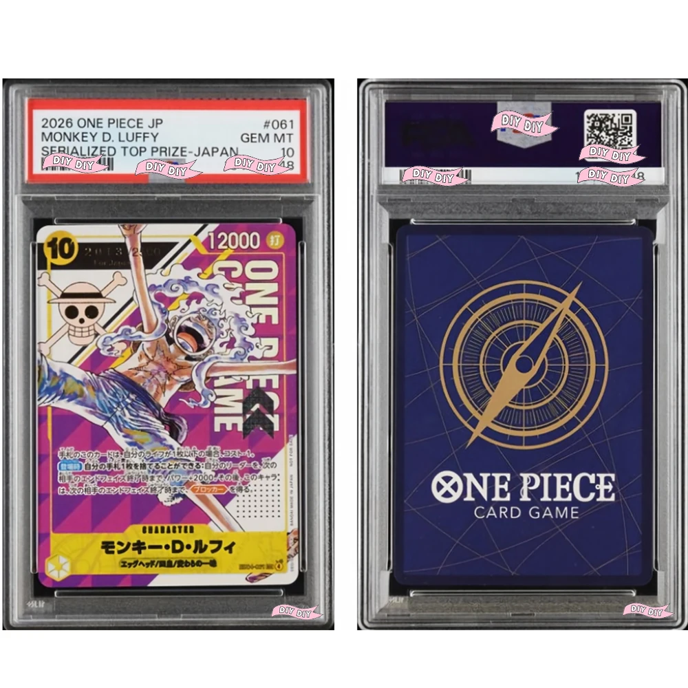 DIY 2026 ONE PIECE JP PROMOS HOLO MONKEY D. LUFFY SERIALIZED TOP PRIZE 10 Points Rating Gift Display Copy Card Dropshipping