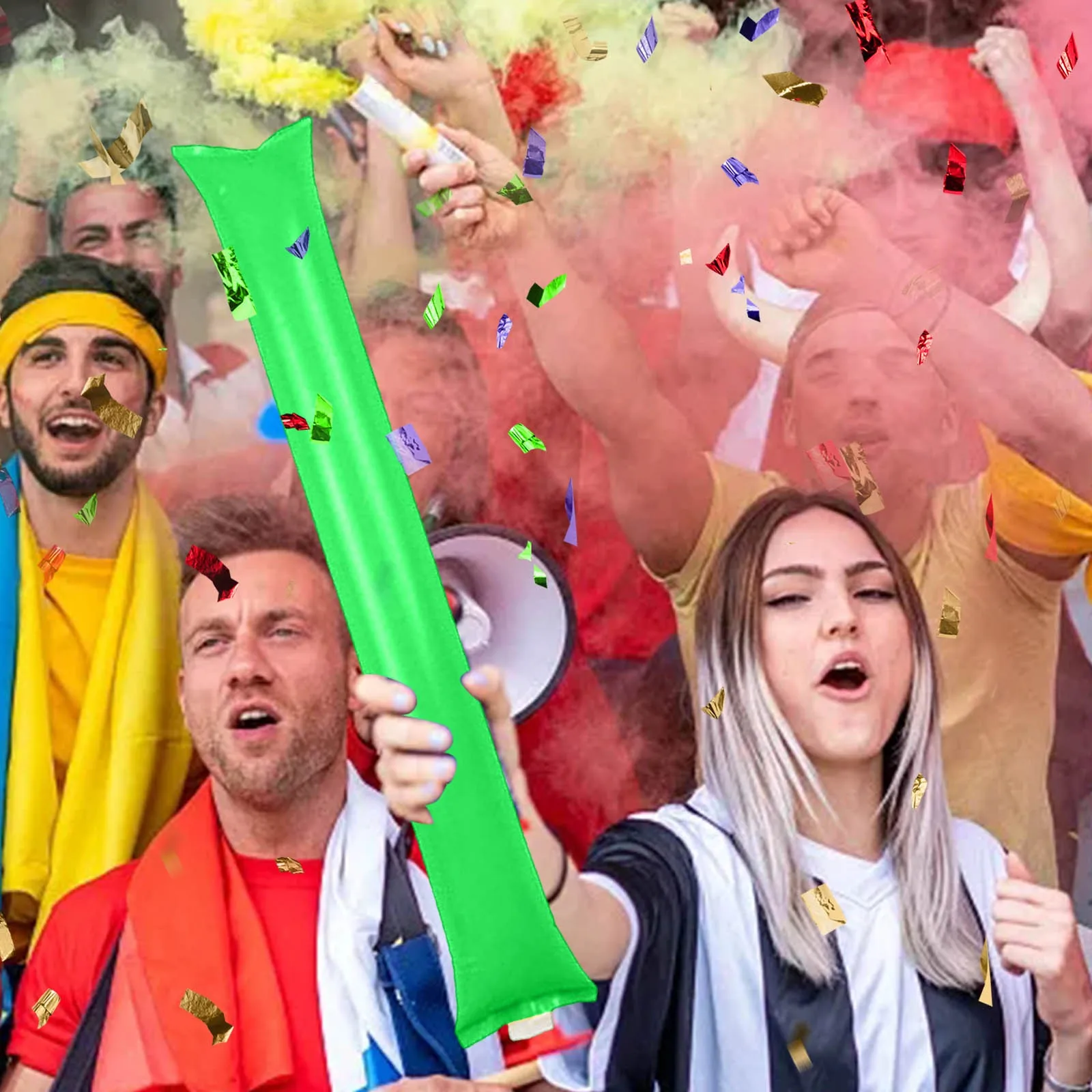 Plastic Inflatable Sticks For And Sports Events. Loud Cheerleading Sticks