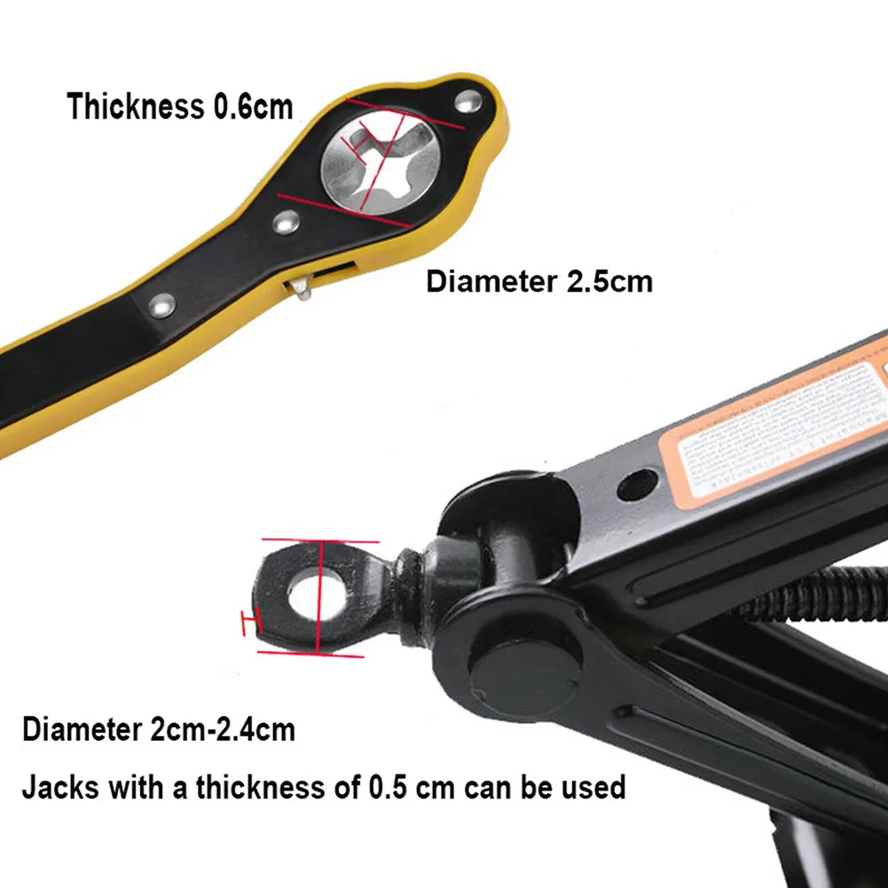 Car Labor-saving  Ratchet Wrench Scissor Jack   Garage Tire Wheel Lug Wrench Handle   Labor-saving Wrench Car Tire Repair Tool