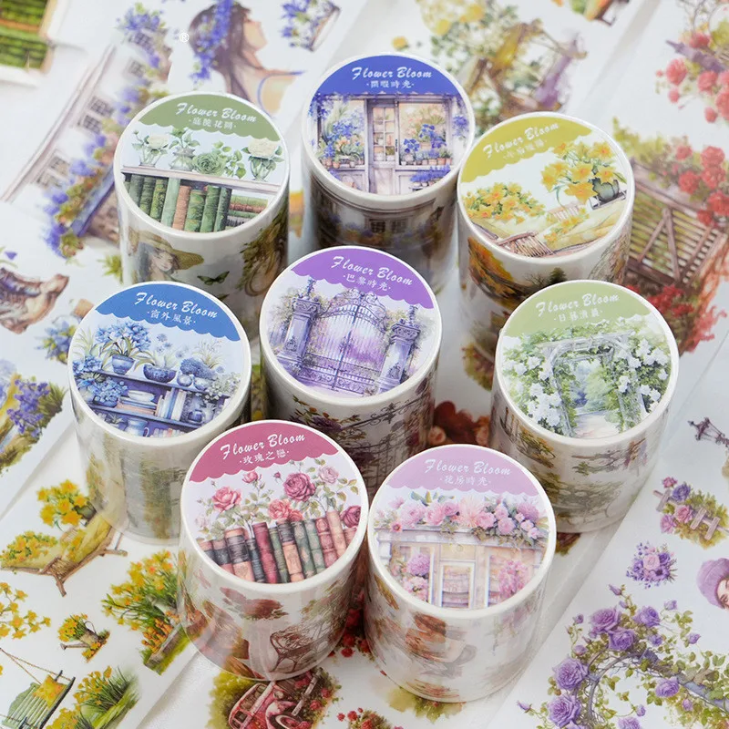 Journamm-Washi Tape Plant Girl Decor Adesivo, Materiais Scrapbooking, Colagem Álbum de Fotos, DIY Cut, Papelaria Criativa, 55mm x 2m