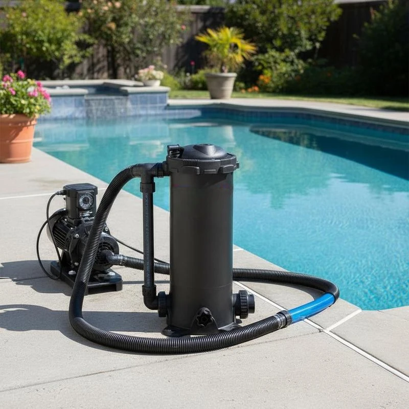 Swimming Pool Filtration System 50Sq. Ft For Inground Pool Above Ground Pool Hot Tub Upgrade Cartridge Leak-proof Casing Spa Inflatable Pool Maintenance Equipment Accessory