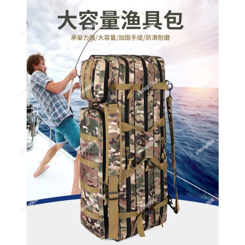 

Multi-layer Fishing Gear Storage Bag, Portable Waterproof Pole Carry Case 80cm 1m 1.2m for Angling
