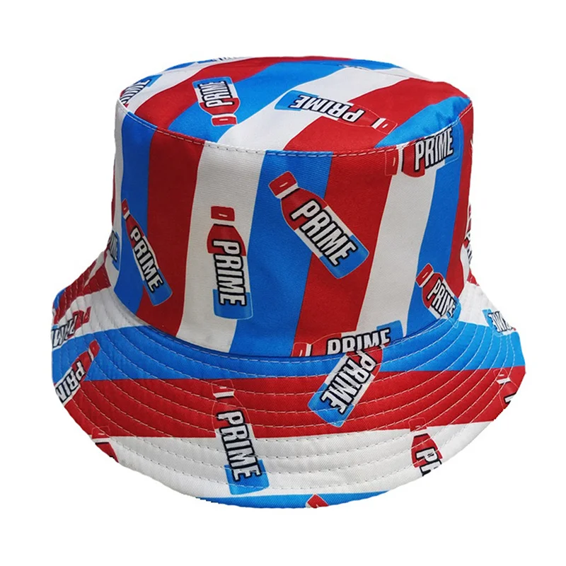 Letter Print Bucket Hat Panama Fisherman Hats Men Women PRIME Printing Harajuku Summer Outdoor Hip Hop Bob Cap Gorras