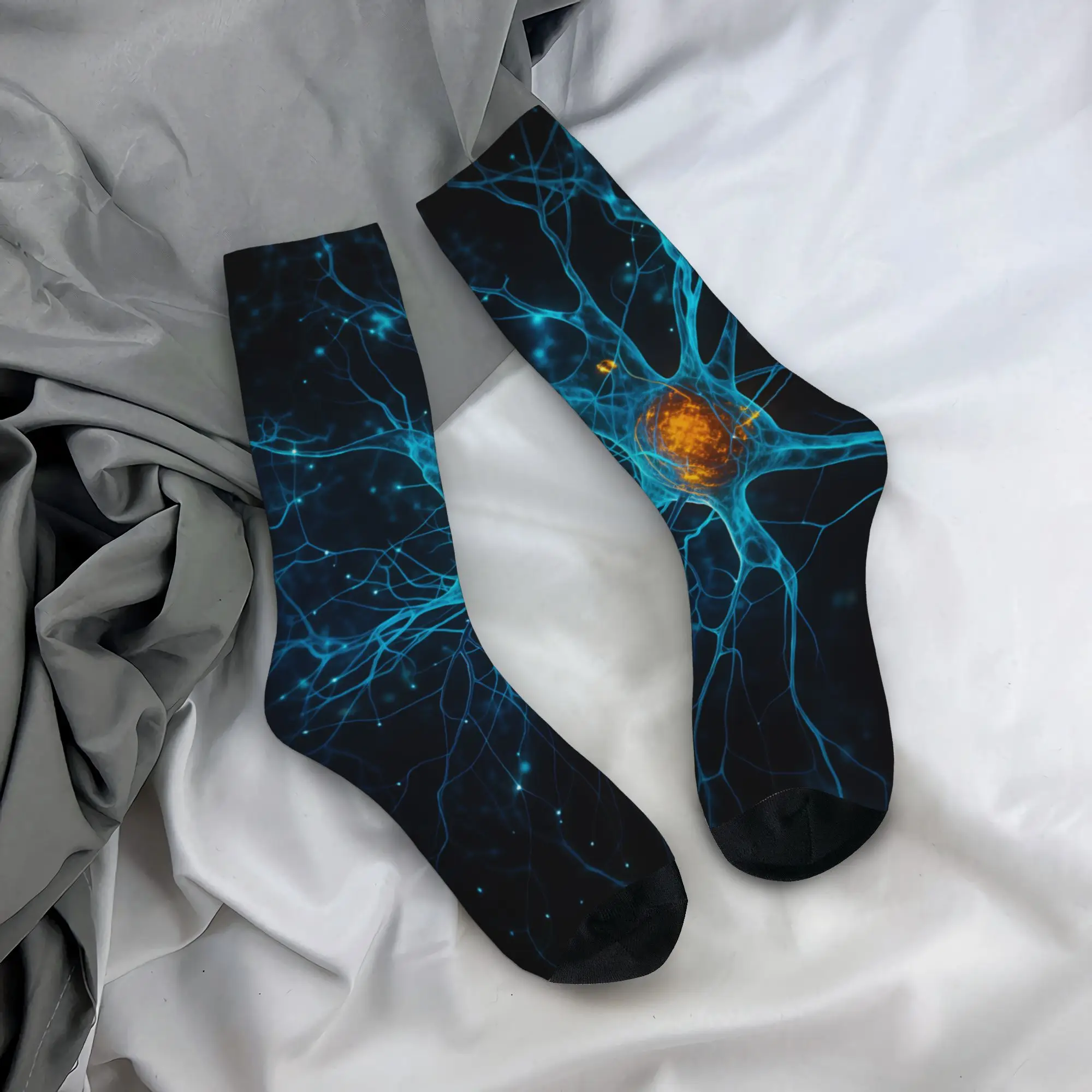 Neuro Brain Time! Let's Have Some Synapse Fun  Stockings  Kawaii Socks Adults Men WarmWinter Cycling Graphic Non Slip Socks