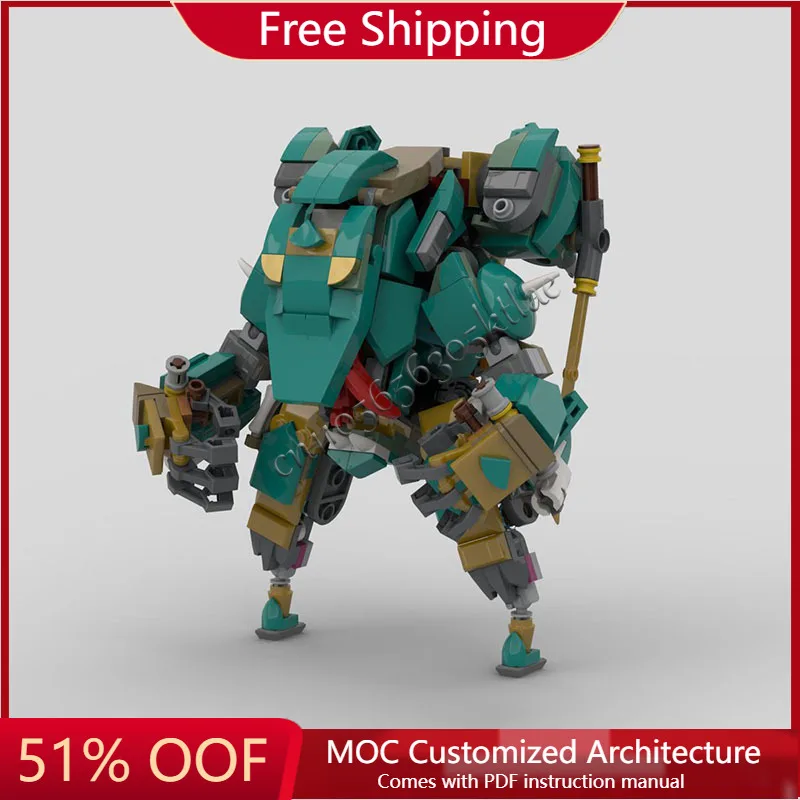 

New 393 Parts MOC Crazy Blue Dinosaur Building Blocks Model For Children Assembly Display Toys Festival Surprise Birthday Gifts