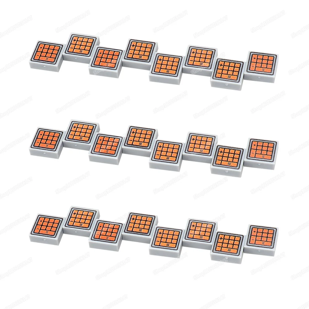 Calculator Orange Color Button +-= Pattern 3070 Printed Building Block Tiles Figures Accessories Match Model Child Gift Diy Toys