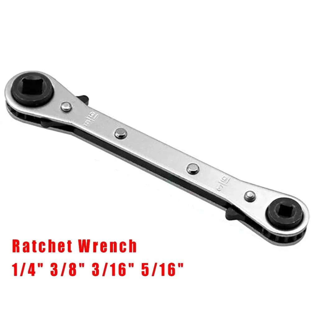 

Double Head Ring Ratchet Wrench 1/4", 3/8", 3/16" And 5/16" Chrome Vanadium Steel Ratchet Spanner Set Auto Repair Wrench Tools