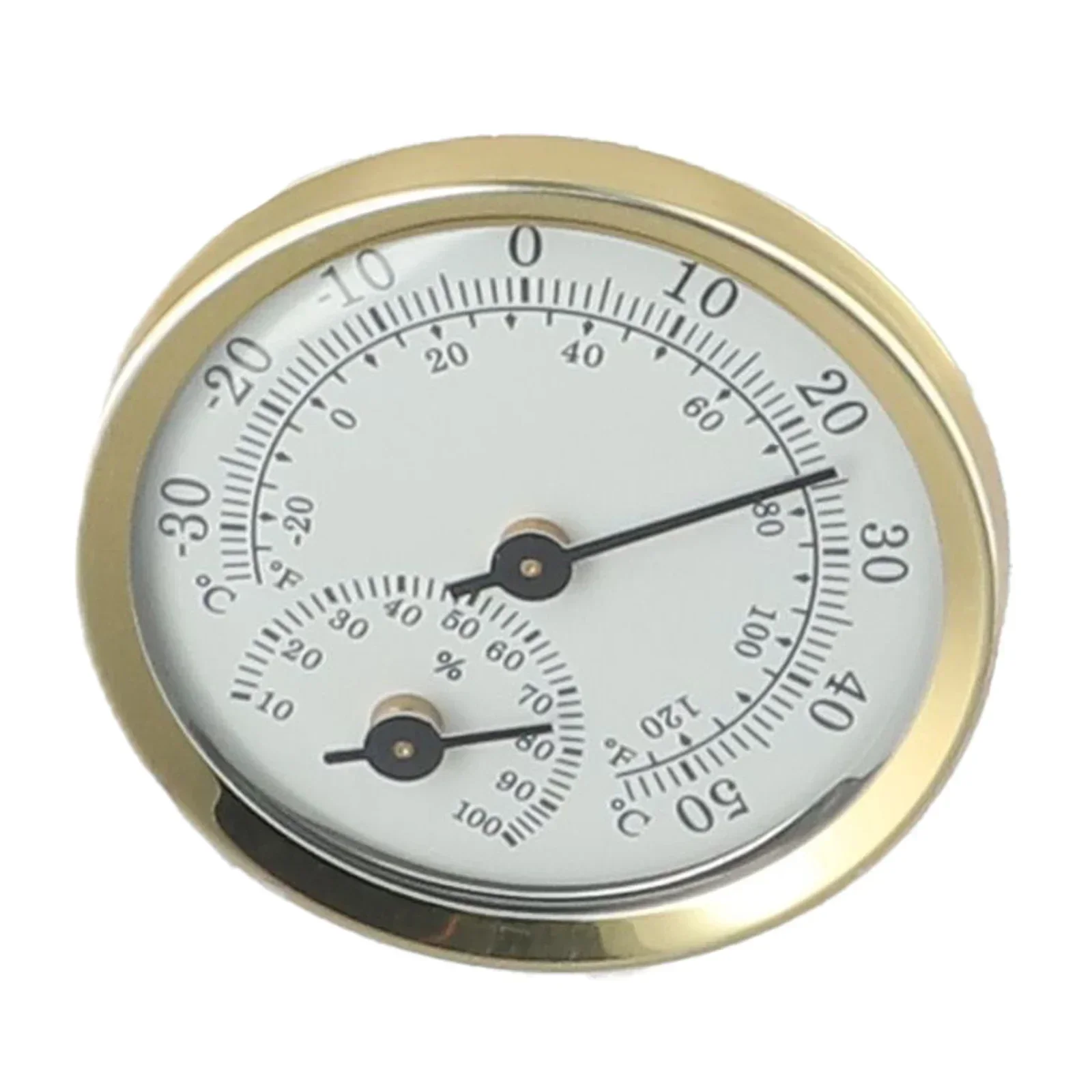 Indoor Analog Thermometer Hygrometer Humidity Temperature Gauge 58mm Household Mini Round Clock-shaped 2 In 1 Thermometer Measur