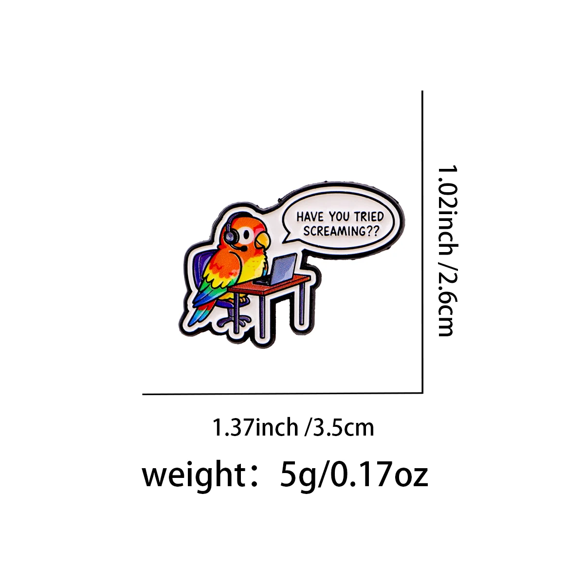 "هل تجرها" الببغاء المينا دبوس التلبيب دبابيس لحقائب الظهر دبابيس للنساء مجوهرات الأزياء اكسسوارات الأصدقاء هدية