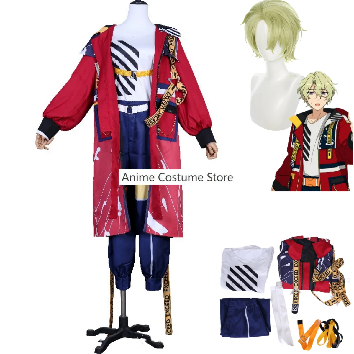 Costume de Cosplay Es2 Stars Tomoe Hiyori pour Homme et Femme, Ensemble de Jeu d'Anime, Perruque d'Uniforme d'Équipe Exceed de 6 Travailleurs, pour ix