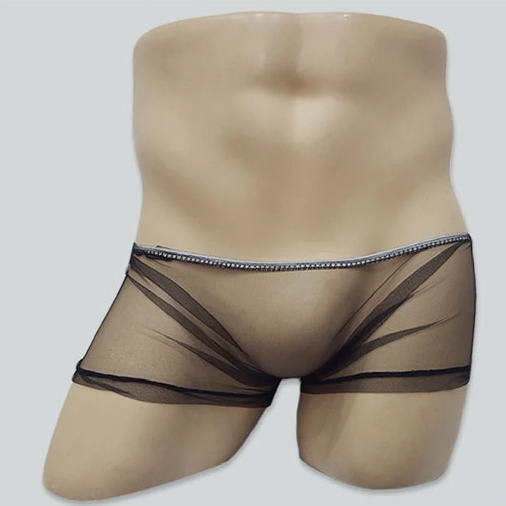 Boxershort Underwear Briefs See Through Tulle Briefs for Men Ultra Thin Breathable Sexy Low Rise Underwear - Image 2