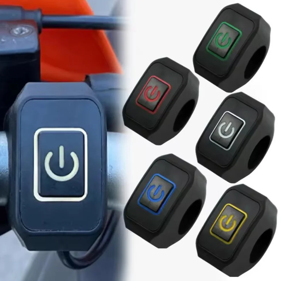 1pc 12V Universal Motorcycle Handlebar Power Control Switch Button For Scooter Electric Bike ATV Modification Parts