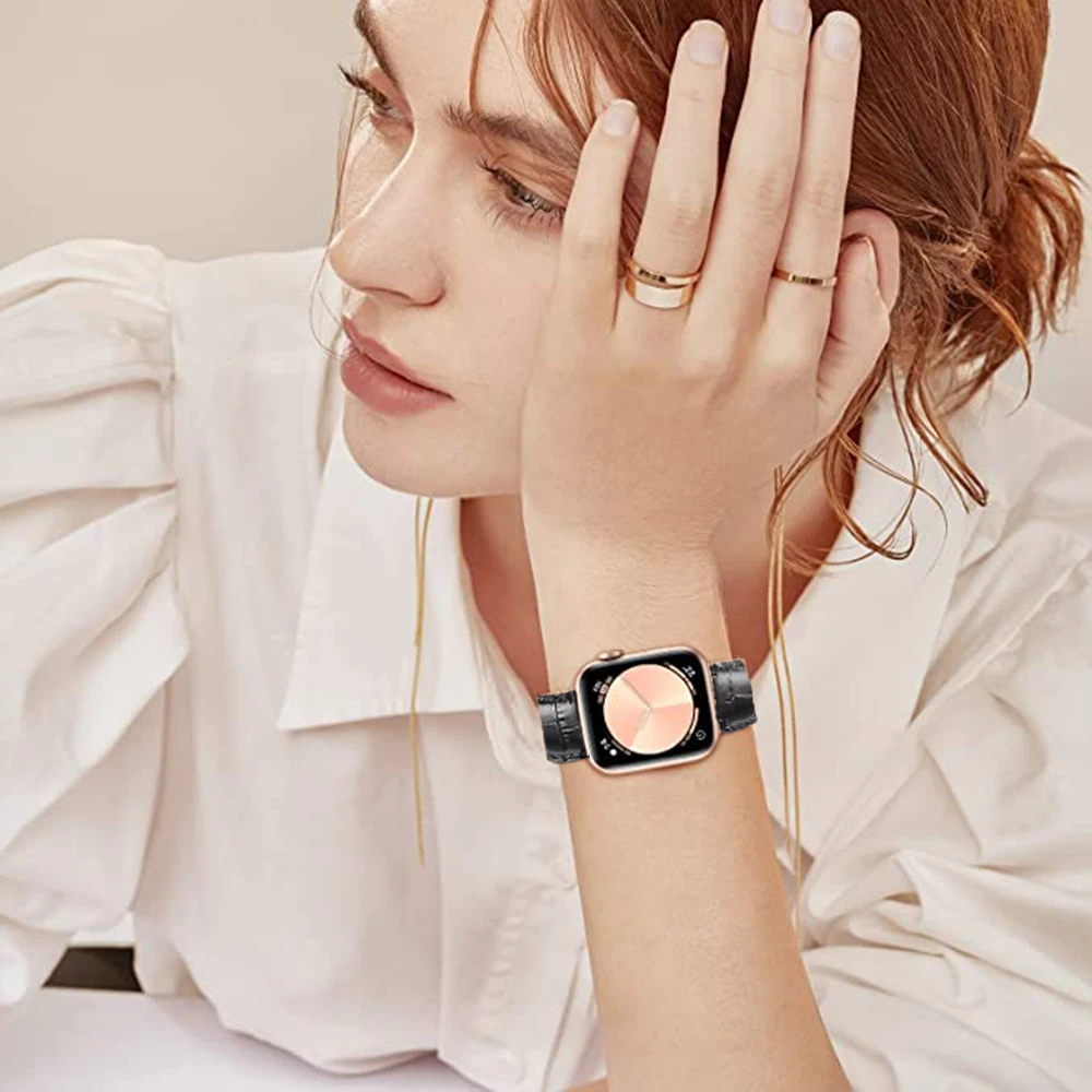 Кожаный ремешок для Apple Watch Band Ultra, браслет для Iwatch Series 8 7 6 5 4, 49 мм 45 мм 41 мм 44 мм 40 мм 38 мм 42 мм