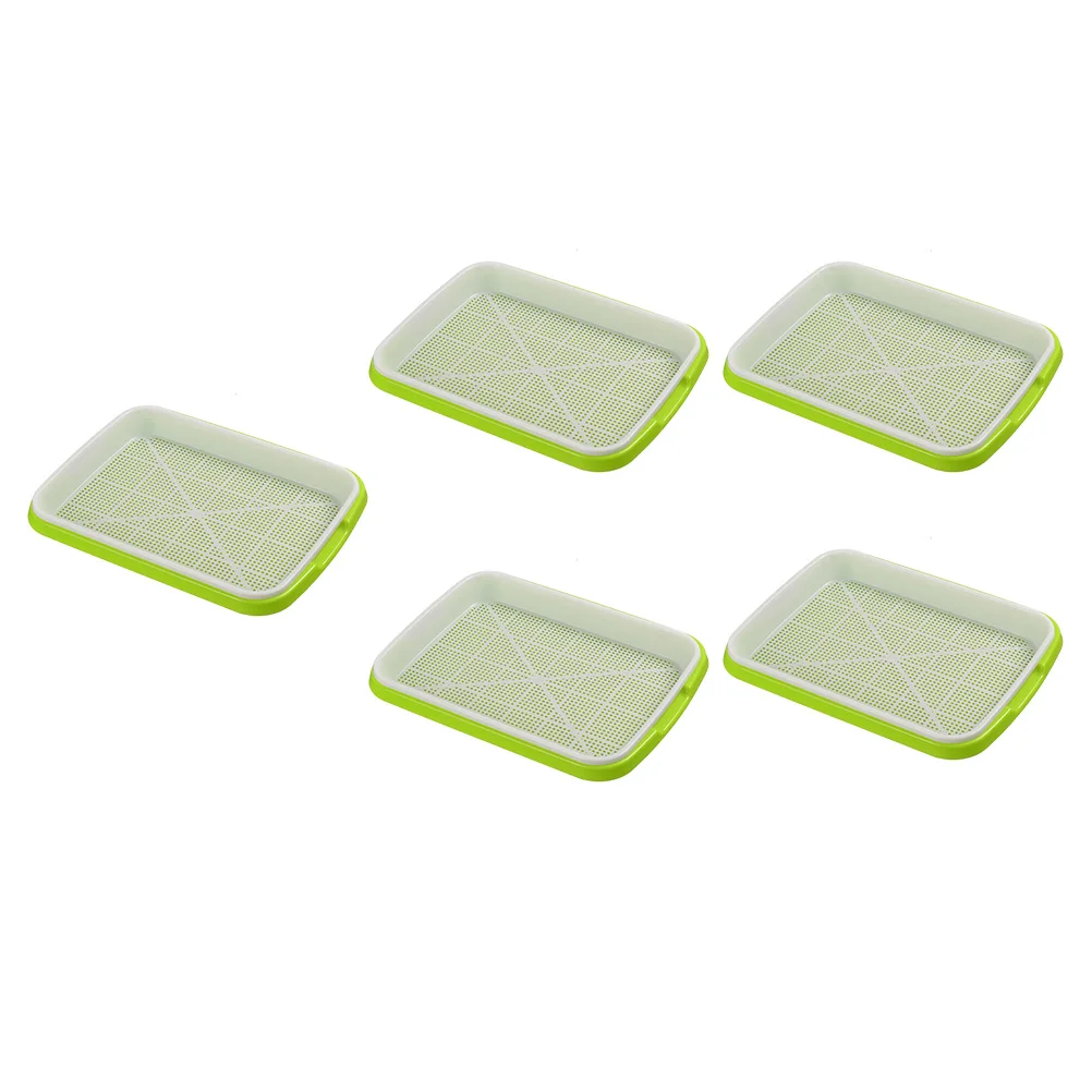 

5pcs Hydroponic Nursery Tray for Growth Durable Plastic Corrosion Resistant Breathable Water Saving Ideal for Home