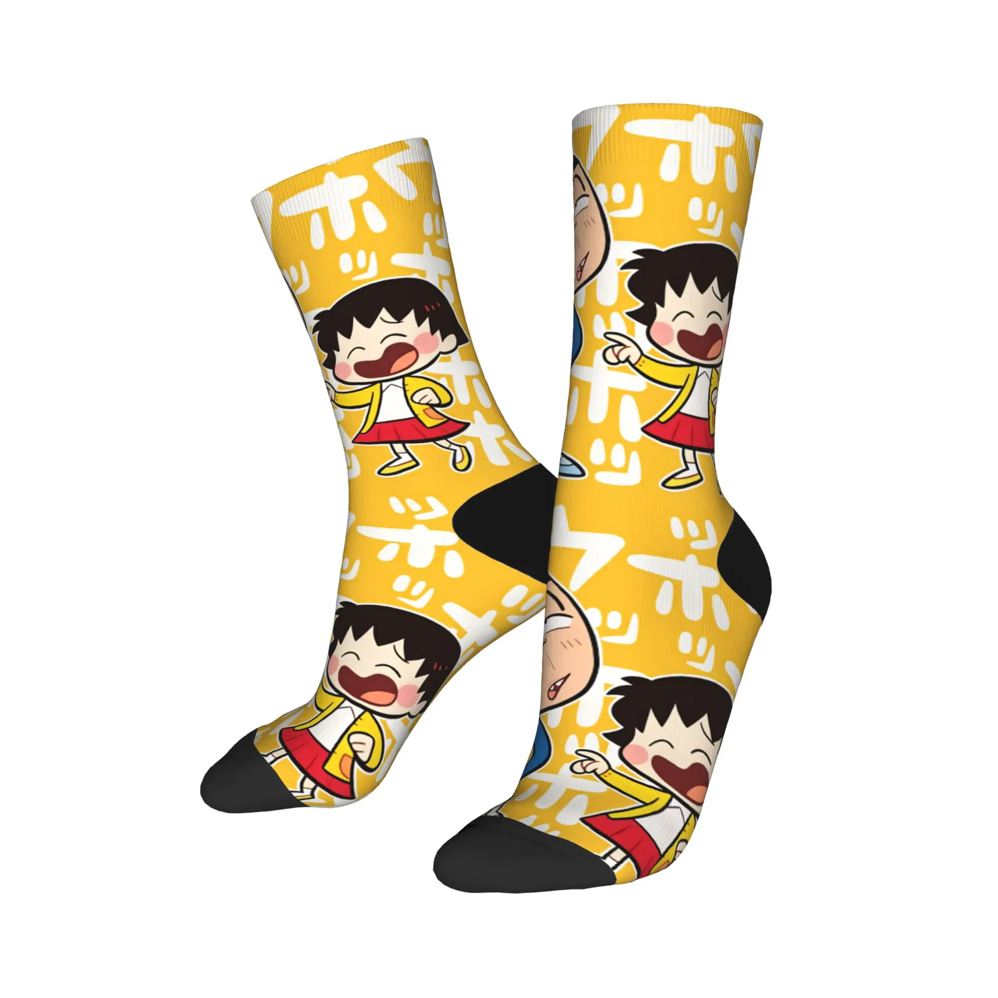 Men's Socks Chibi Maruko Chan  Stockings Autumn Casual High Quality Socks Design Cycling Anti Slip Socks