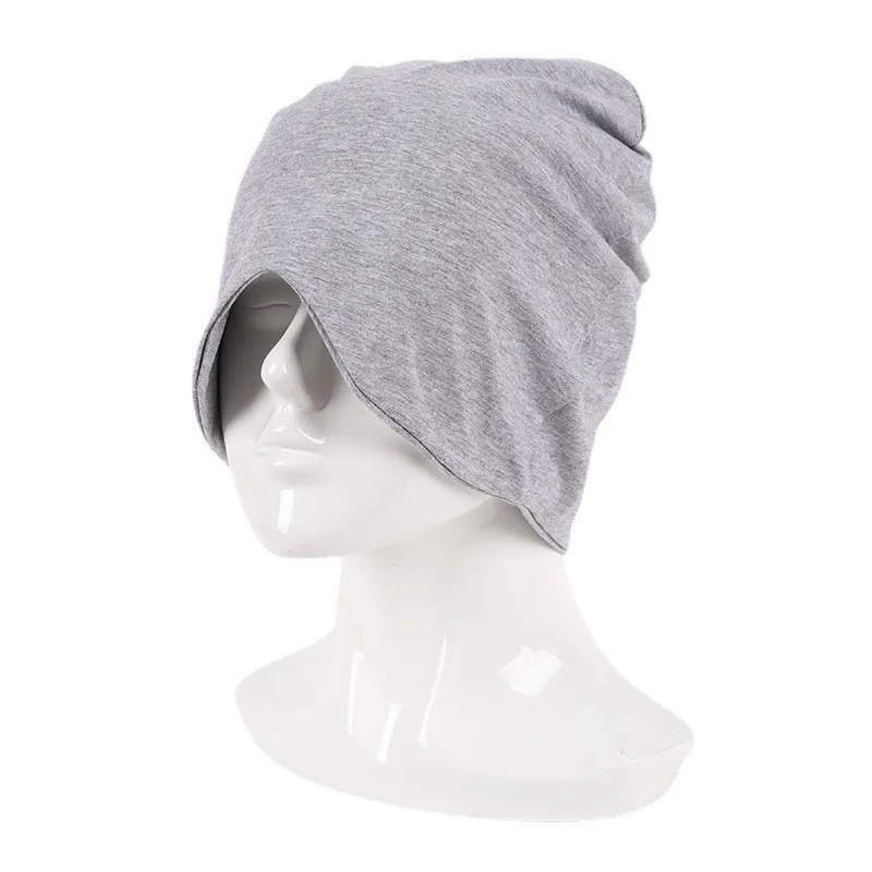In stock. Non-allergenic. Non-sagging. Casual pure-color pullover hat for both men and women. Spring and autumn head coverings.