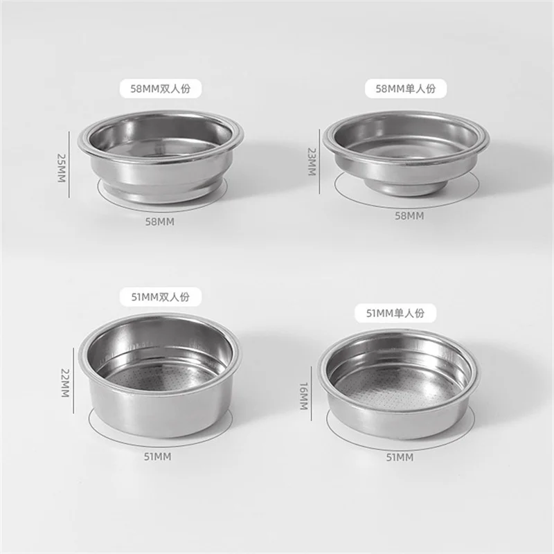 Корзина для фильтра под давлением для Delonghi Expobar, чашка для фильтра для кофе, кухонные аксессуары, 51 мм, 58 мм