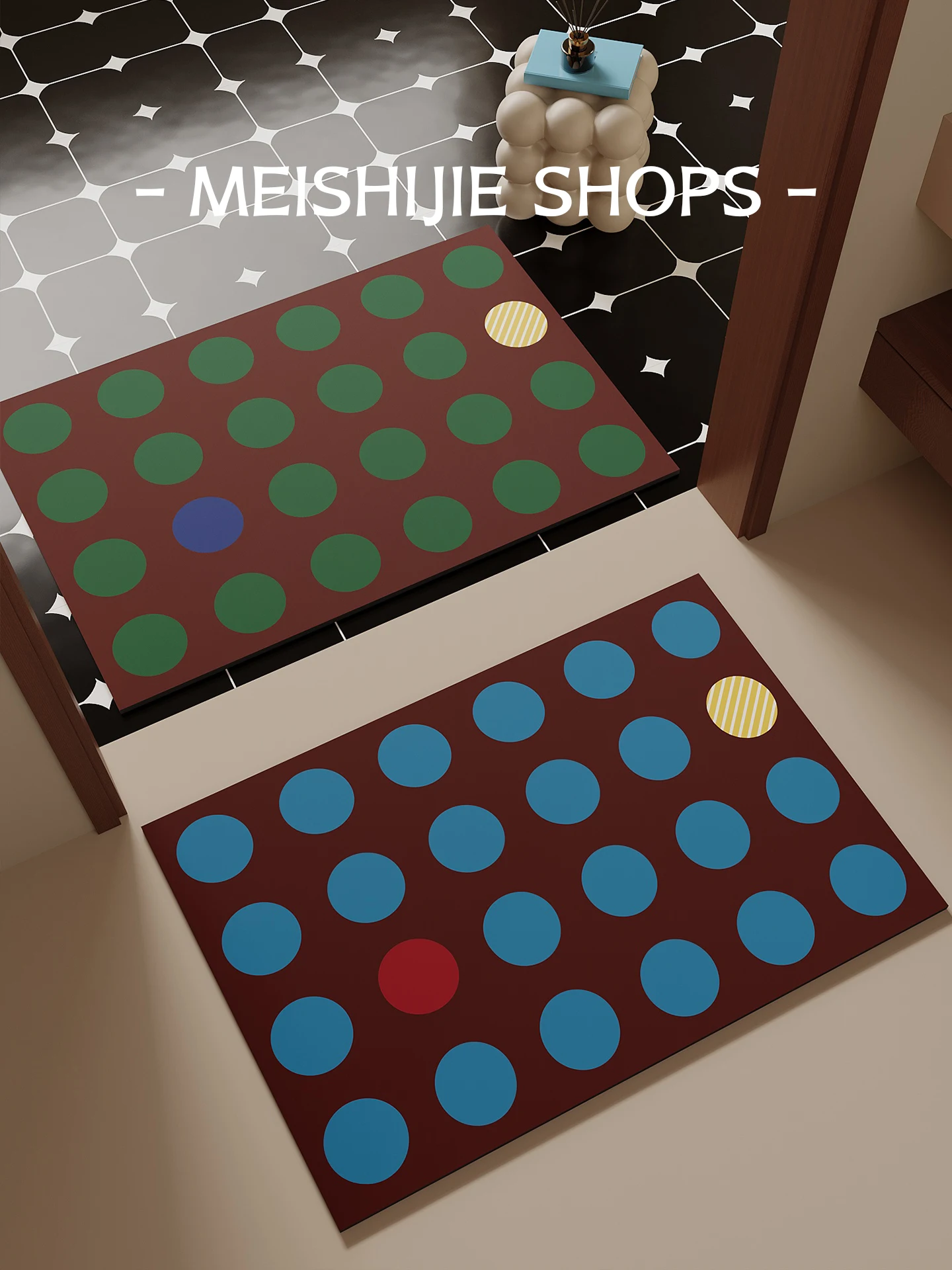 

Batoom Mat Batoom Toilet Entrance Handwaing Area Super Absorbent Qui Dry Anti-Slip Home Carpet Floor Rug