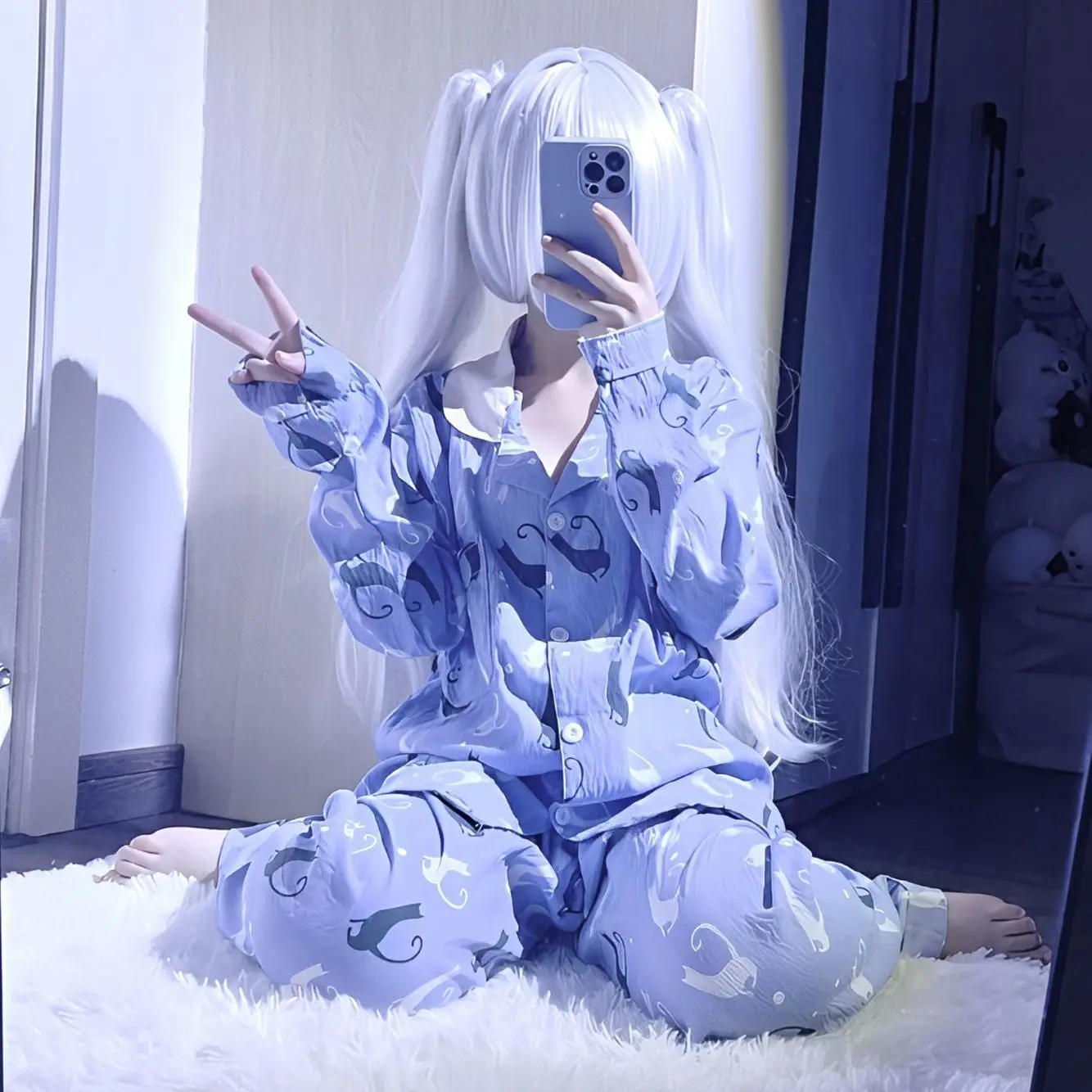

Japan Witch'S Night Banquet Ayade Ningning Cos Clothing Two-Dimensional Pajamas Cool Cotton Home Clothes Set Cosplay