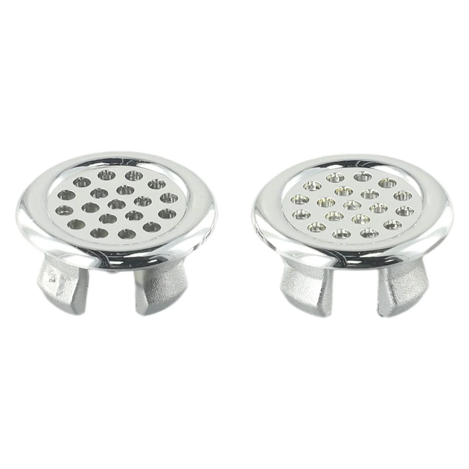 2Pcs Bathroom Sink Round Ring Overflow Spare Cover Basin Sink Chromed Replacement Hole  Basin Overflow Ring Accessories