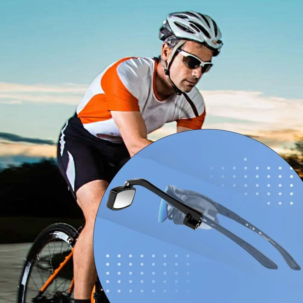 Bicycle Helmet Rearview Mirror 360 Degree Rotatable Cycling Super High Lightweight Equipment Definition Flexible Portable H9a2