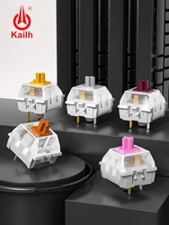 Kailh-interruptores de velocidad para teclado mecánico, accesorio para manualidades, MX, RGB, SMD, 3 pines, táctiles, lineales, Clicky, Switches, plata, cobre, rosa, oro grueso