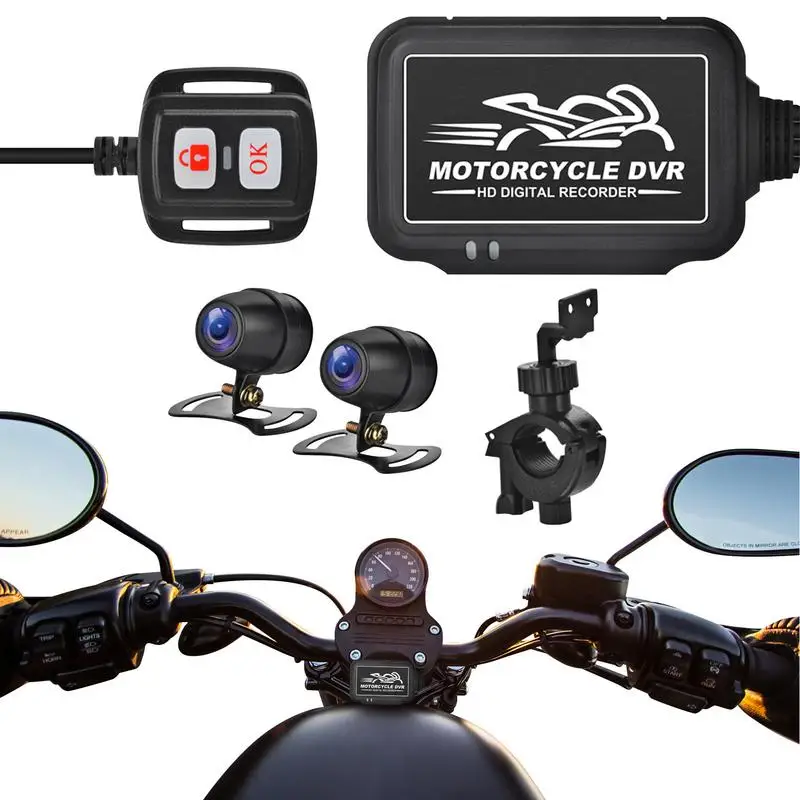 

Front And Rear Dash Cam Motorcycle Camera DVR Motorcycle Dashcam 1080P 2 Front Rear Camera Video Recorder Dual Channel Recorder