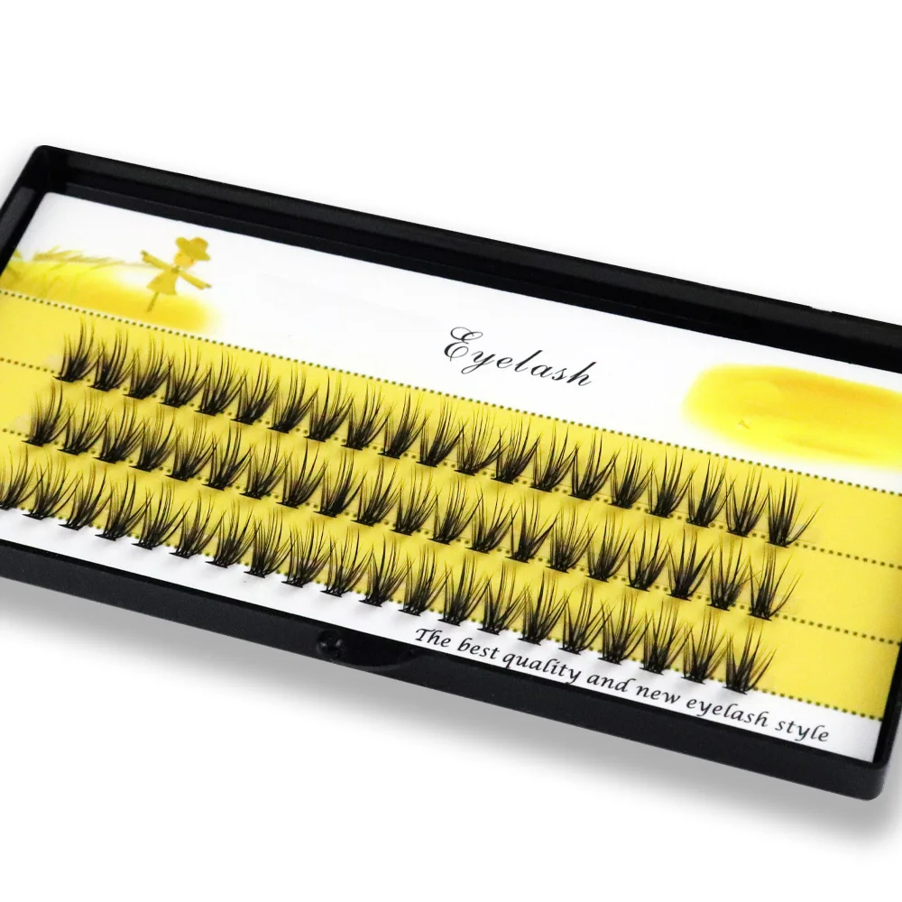 Natural 10D Cluster Eyelashes 1box/60 Bundles Eyelashes Extension Natural Soft Russian Volume Individual Lashes Bundle Wholesale