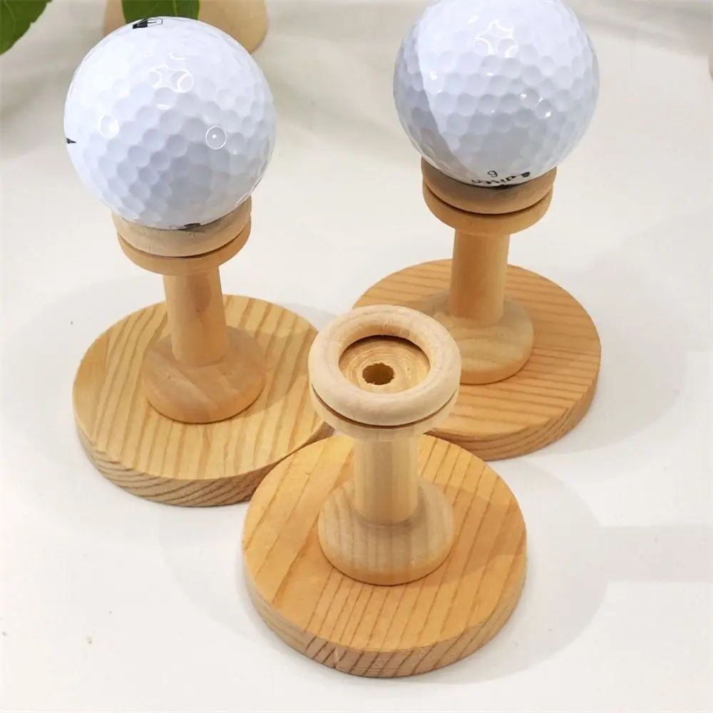 3Pcs Wooden Golf Wooden Base Set Easy To Install Storage Rack Golf Ball Tees Mini Exhibitions Golf Tennis Ball Support