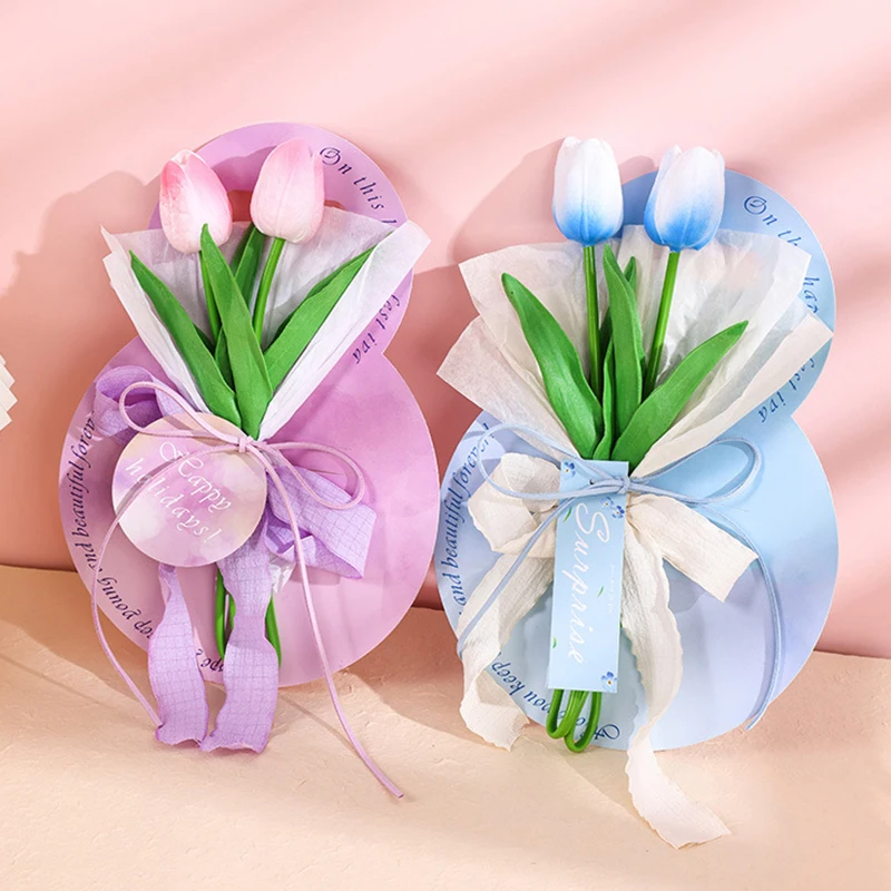Saco de embalagem de flores de papel com alça saco de buquê diy material de embrulho de papel de flores para o dia das mães dia dos namorados