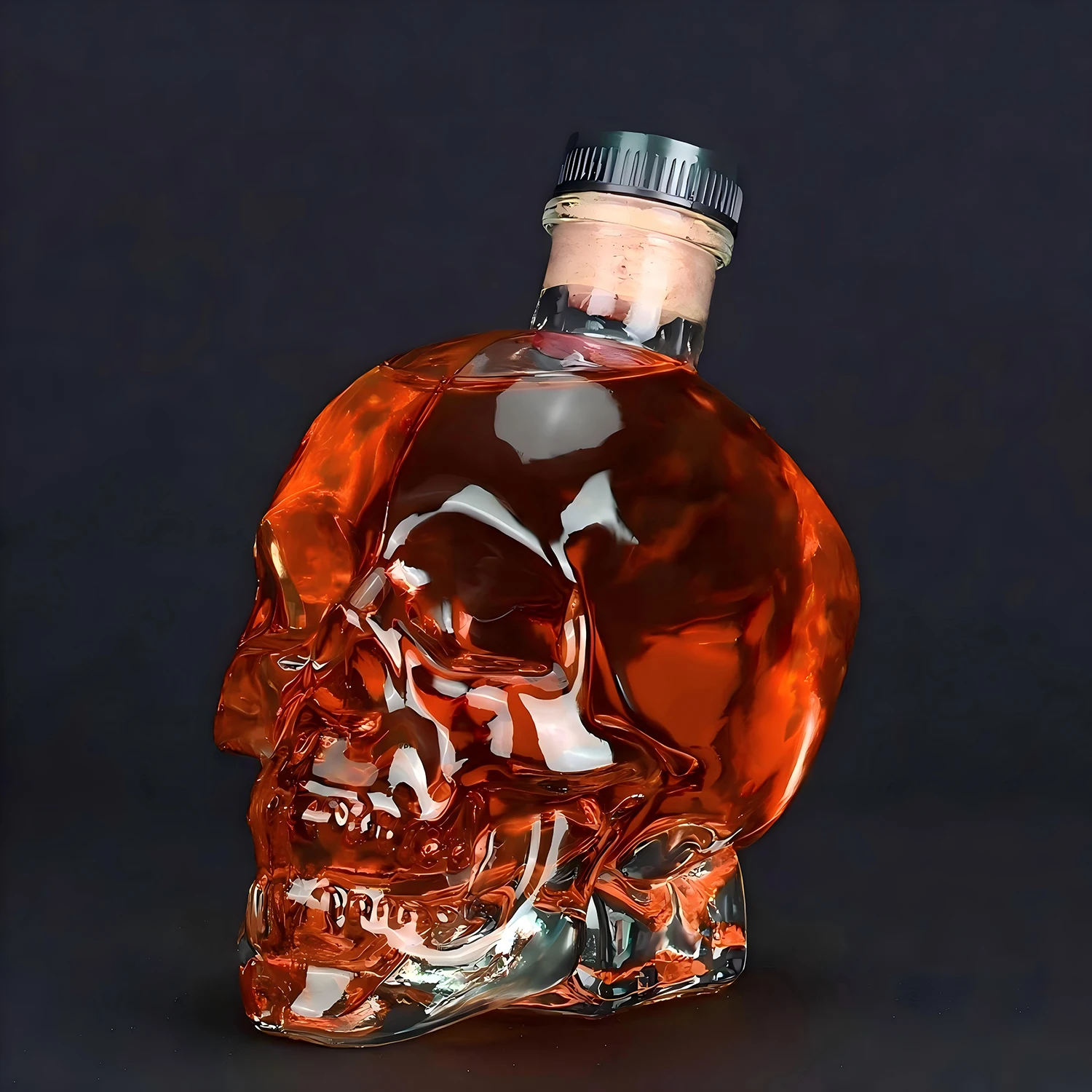 

Doomed Crystal Skull Liquor Decanter Unique Barware for Home Decor