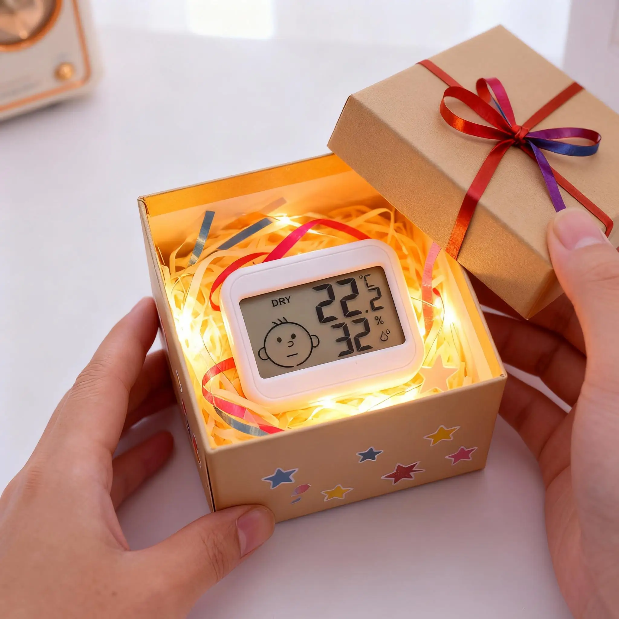 Mini LCD Digital Thermometer Hygrometer Multifunction Electronic Clock Temperature Humidity Meter Weather Sensor Gauge Tools