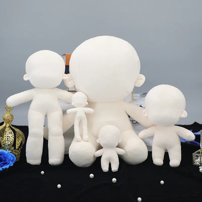 코튼 플러시 아기 장난감 Diy 스타 인형 장난감 애니메이션 바디 손으로 만든 누드 휴머노이드 인형 귀여운 해골 없음 비 속성 선물 맞춤형