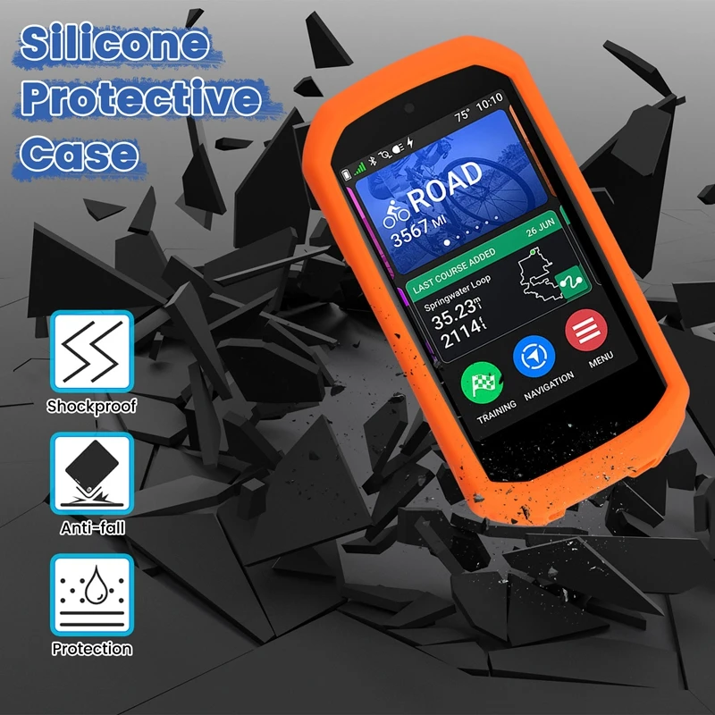 Funda de silicona para Garmin Edge 1050, carcasa trasera de silicona para Garmin Edge 1050