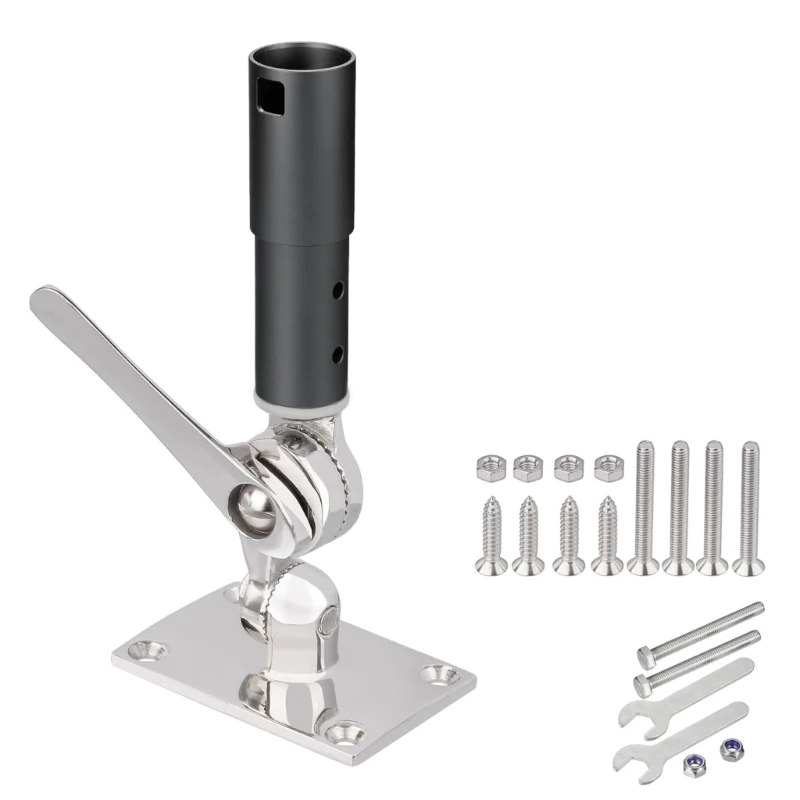 Antenna Mount Adjustable Antenna Base Mount with Screw for Marine