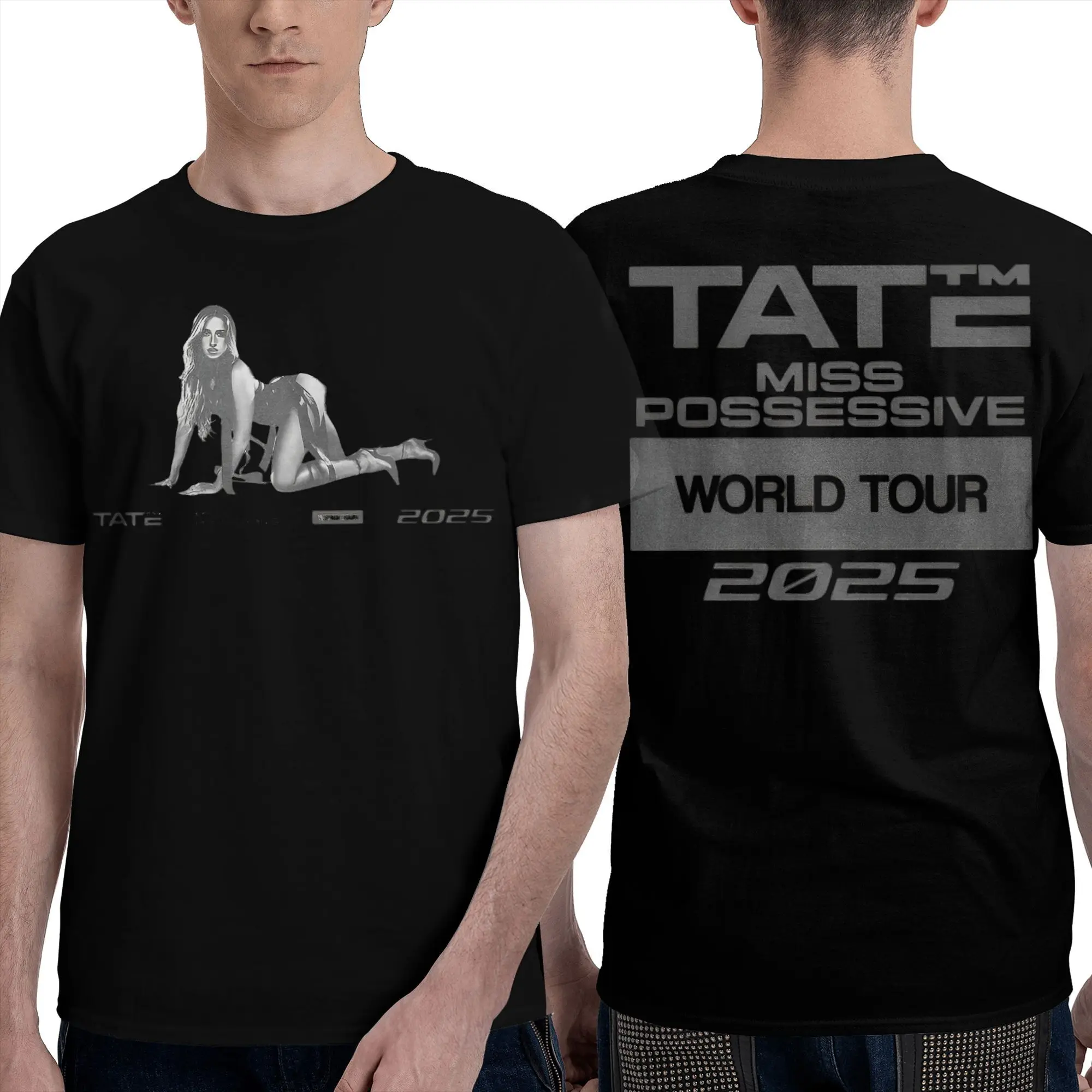 

Summer Miss Possessive 2025 World Tour Tate McRae T Shirts Accessories Men Women's Cotton Awesome T-shirt Short Sleeve Clothes