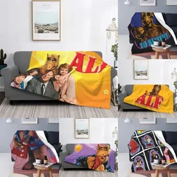 Sci Fi TV Show ALF Blanket Warm Fleece Soft Flannel Alien Life Form Throw Blankets for Bed Sofa Travel Autumn
