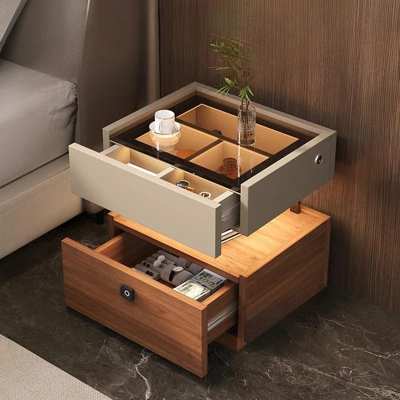 

Side Bed Tables Bedside Cabinet Night Table Bookcase Storage End Locker Desk Wood Designer Mesita De Noche Bedrooms Furniture