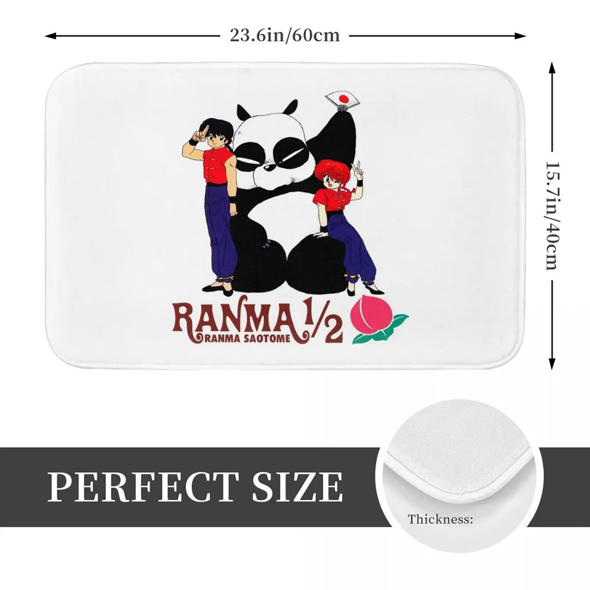 P Chan Ranma Anime Doormat Kitchen Entrance Home Floor Mat Non-slip Carpet Rug for Balcony Footpad Mats