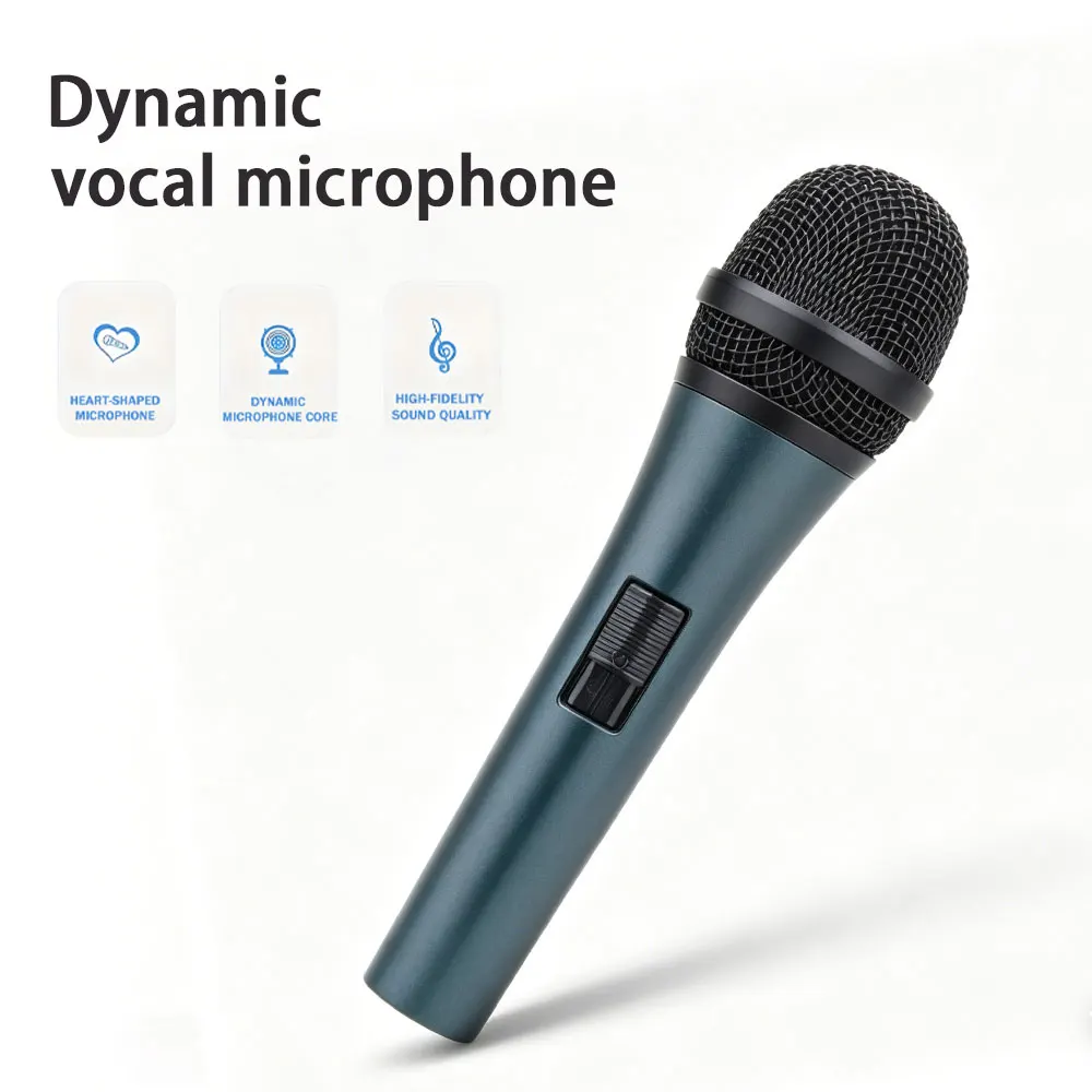 

Professional Quality E845 Dynamic Instrument Microphone Heart Shaped Wired Microphone Suitable for Live Recording & Performance