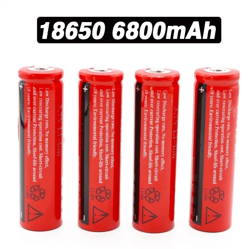 18650 battery 3.7V rechargeable liion battery for Led flashlight Torch batery litio battery+Charger+ Free Shipping