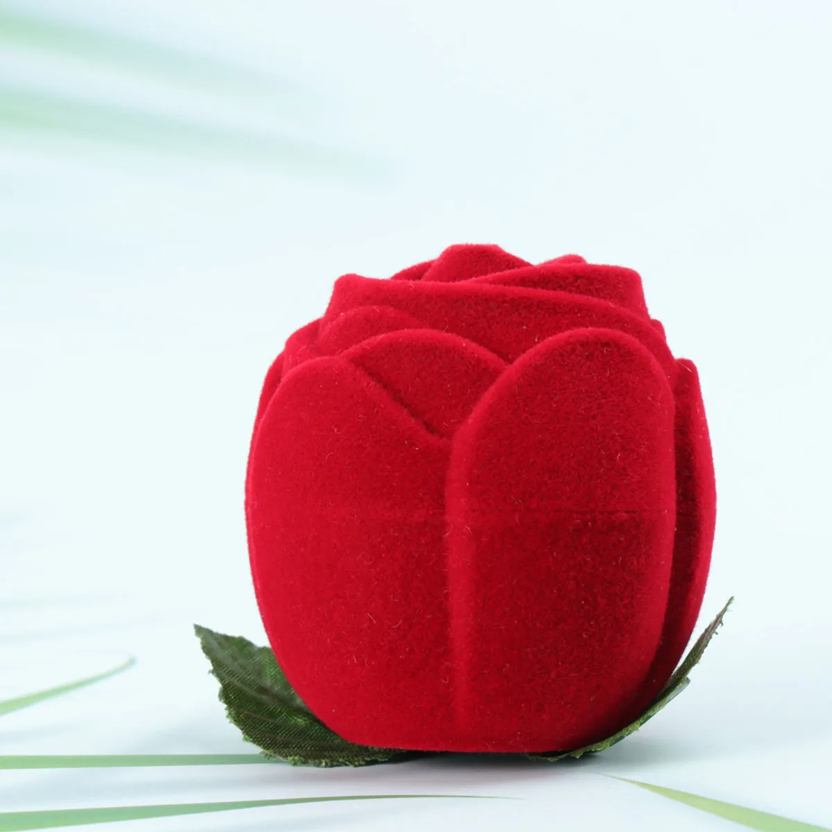 

Flocking Jewelry Box Flocking Jewelry Storage ganizer Rose Shape Portable ganizer Case for Earrings Rings Small Accessories