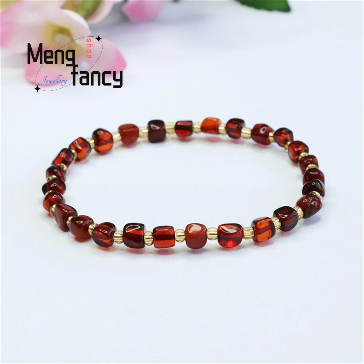 Natural Blood Pur Water Purification Amber With Full Sky Stars Beads Bracelets Simple Personality Fashion Men Women Holiday Gift